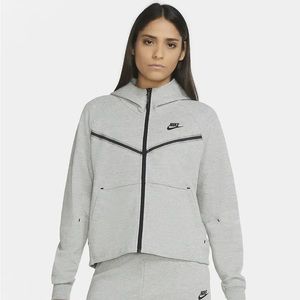 Nike Women's Tech Fleece Hoodie NEW Dark Grey Heather CW4298-063 new  $110